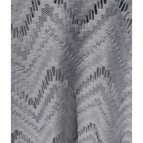 Sally Miller Dress White Lace Sleeveless Lined Pointed Hem Size L Formal GND - Picture 6 of 6